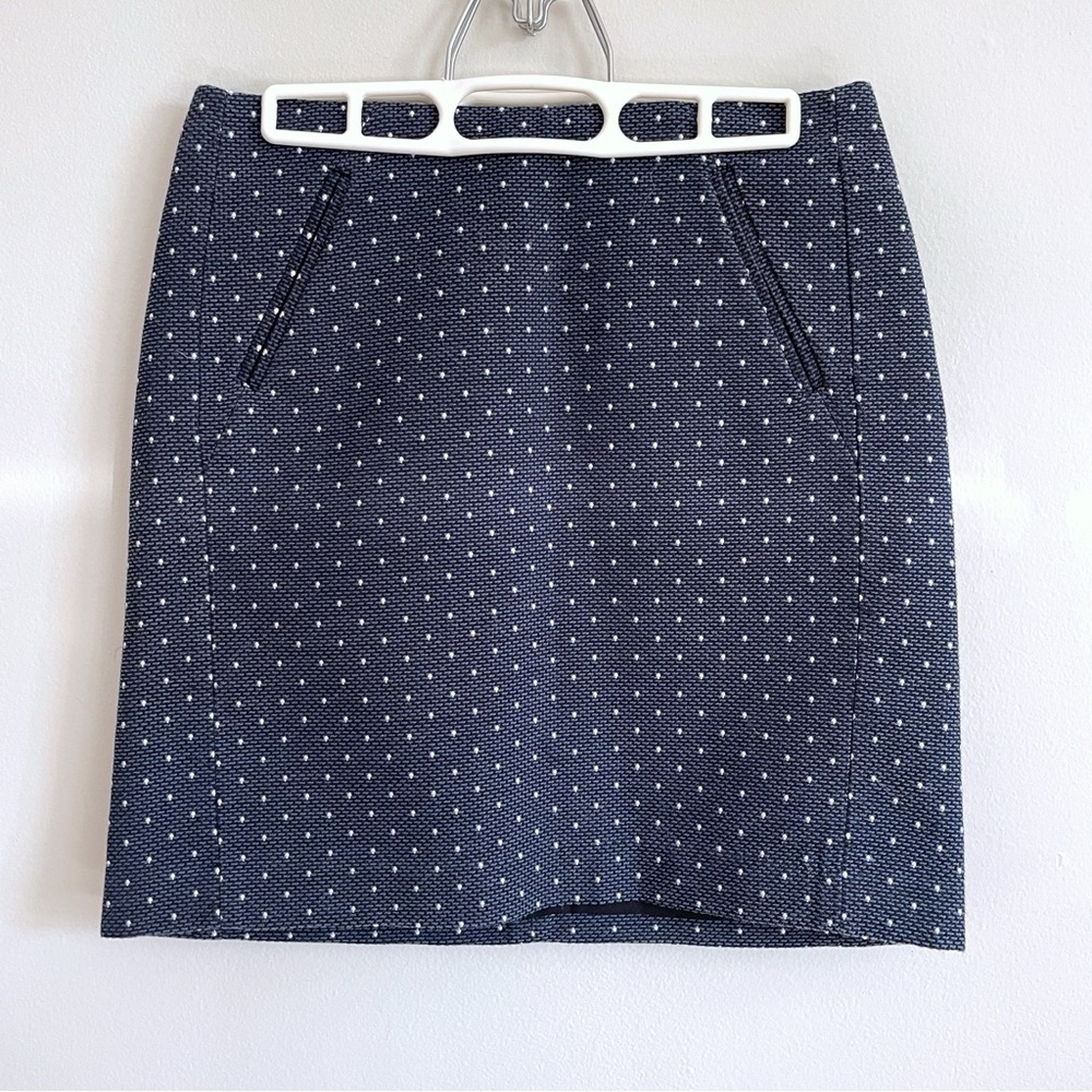 Blue and White Mini Pencil Skirt for Casual and Office Wear